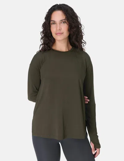 Sweaty Betty Women's Soft Flow Studio Long Sleeve Top In Green
