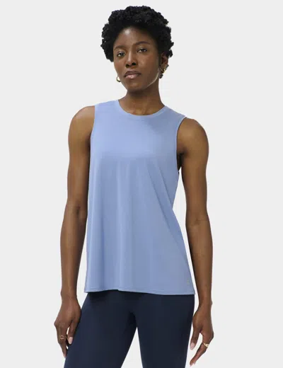 Sweaty Betty Women's Soft Flow Studio Open Back Tank Top In Blue