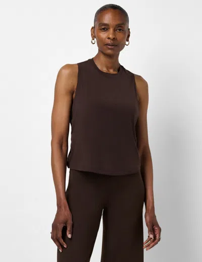 Sweaty Betty Soft Flow Studio Twist-back Sleeveless Top In Brown