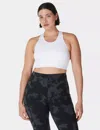 Sweaty Betty Womens Stamina Seamless Stretch-woven Sports Bra White Xs In Brown
