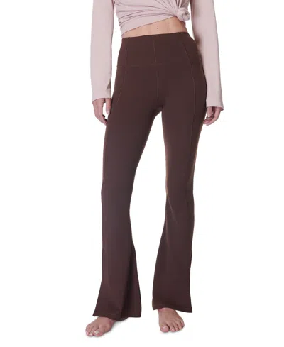 Sweaty Betty Women's Super Soft Flared-leg Yoga Pants In Cacao Brown