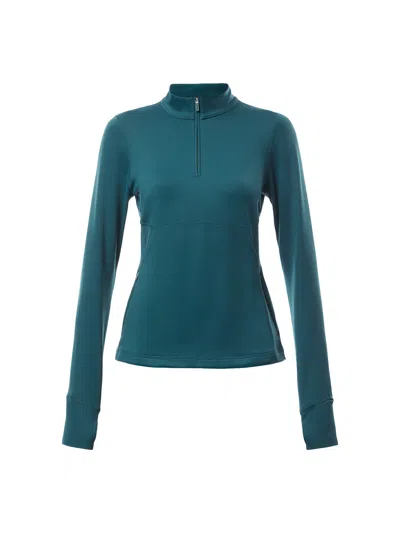 Sweaty Betty Womens Deep Green Therma Boost Half-zip Recycled Polyester-blend Jacket