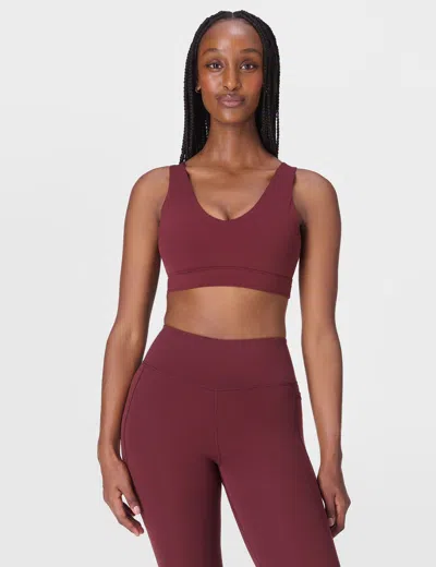 Sweaty Betty Women's Ultimate Studio Voop Sports Bra In Burgundy