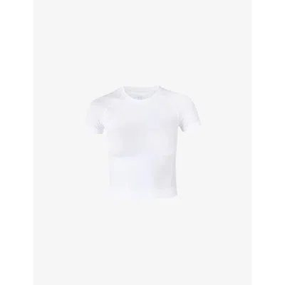 Sweaty Betty Womens White Athlete Round-neck Seamless Stretch-jersey Workout T-shirt