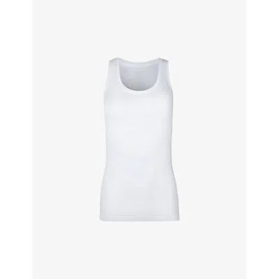 Sweaty Betty Womens White Athlete Seamless Stretch-jersey Vest Top