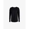 Sweaty Betty Womens Black After Class Relaxed-fit Cotton-blend Jumper In Black