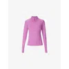 Sweaty Betty Womens Pro Run Half-zip Stretch-woven Jacket Allium Pink Xl In Allium Pink
