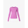 Sweaty Betty Womens Athlete Seamless Gym Long-sleeve Stretch-woven Top Almpnk Neripink Marl In Almpnk Neripink Marl
