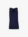 Sweaty Betty Womens Navy Blue Athlete Sleeveless Stretch-woven Vest Top In Navy Blue