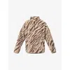 Sweaty Betty Womens Plush Half-zip Fleece Sweatshirt Beigelineartextprint In Neutral