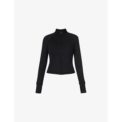 Sweaty Betty Womens  All Day Zip-up Stretch-woven Jacket In Black