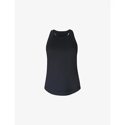 Sweaty Betty Womens  Breathe Easy Stretch-woven Tank Top In Black
