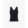 Sweaty Betty Womens Gaia V-neck Stretch-woven Vest Top Black In Black