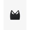 Sweaty Betty Womens Black Panther Print Ultimate Studio Racerback Sports Bra