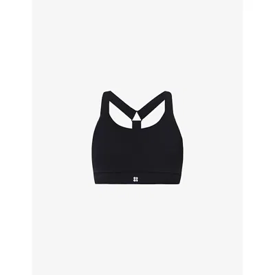 Sweaty Betty Womens Black Power Medium Support Seam-free Sports Bra