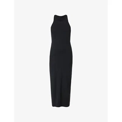 Sweaty Betty Womens Black Reform Ribbed Stretch-jersey Bodycon Dress Xxl