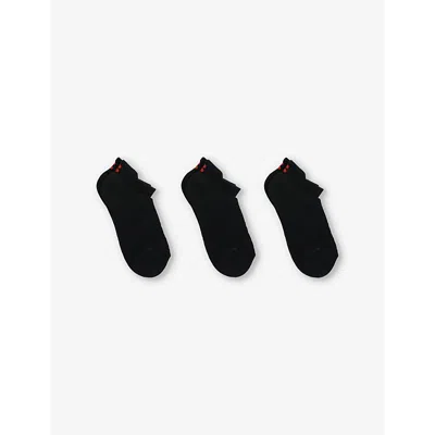 Sweaty Betty Womens  Workout Pack Of Three Organic-cotton Blend Trainer Socks In Black