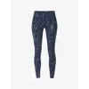 Sweaty Betty Power 7/8 Workout Leggings In Blue Ebony Print