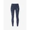 Sweaty Betty Power 7/8 Workout Leggings In Blue Ebony Print
