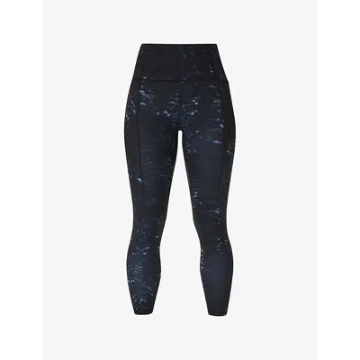Sweaty Betty Womens Blutundra Tigerprint Super Soft 7/8 Stretch-woven Yoga Leggings Xxl