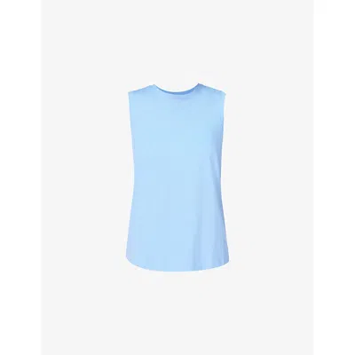 Sweaty Betty Womens  Essential Sleeveless Stretch-woven Tank Top In Breeze Blue