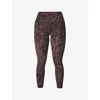 Sweaty Betty Super Soft 7/8 Yoga Leggings In Brown Python Print