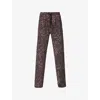 Sweaty Betty Womens Brown Wild Leopard Explorer 30in Leopard-print Wide-leg Stretch-woven Trousers Xxs In Brown