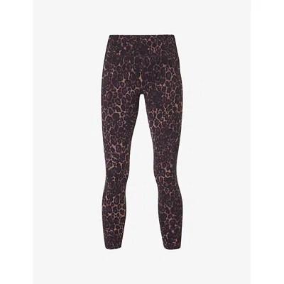 Sweaty Betty Womens Brwnwild Leopprint Power 7/8 Leopard-print High-rise Stretch-jersey Leggings