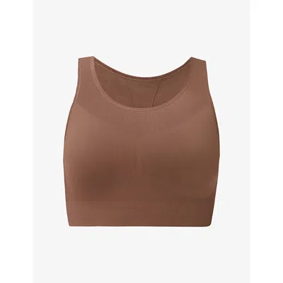 Sweaty Betty Womens Chestnutbrown Stamina Seamless Sports Bra