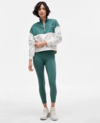 Sweaty Betty Womens Cropped Half Zip Jacket 7 8 Workout Leggings In Black