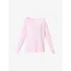 Sweaty Betty Womens Frost Pink After Class Cross-back Modal And Cotton-blend Sweatshirt