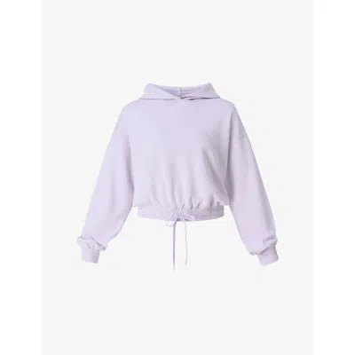 Sweaty Betty Womens  Sand Wash Cloudweight Elasticated-hem Stretch-jersey Cropped Hoody