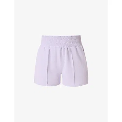 Sweaty Betty Womens Heather Purple Sand Wash Cloudweight Stretch-jersey Shorts Xxs