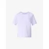 Sweaty Betty Womens Heather Purple Soft Flow Relaxed-fit Short-sleeve Studio T-shirt Xl