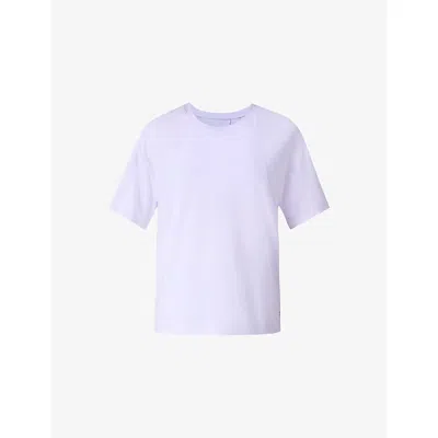 Sweaty Betty Womens Heather Purple Soft Flow Relaxed-fit Short-sleeve Studio T-shirt Xl