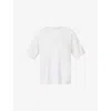 Sweaty Betty Womens Lily White Sand Wash Cloudweight Relaxed-fit Stretch-jersey T-shirt