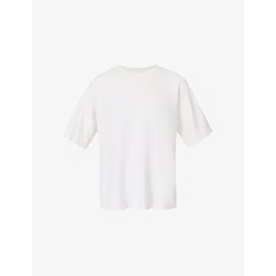 Sweaty Betty Womens Lily White Sand Wash Cloudweight Relaxed-fit Stretch-jersey T-shirt
