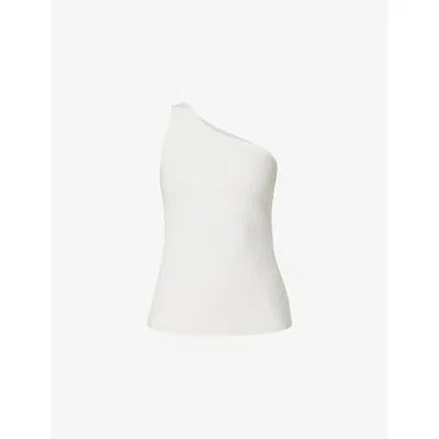 Sweaty Betty Womens Ultimate Studio Asymmetric-neck Stretch-woven Bra Tank Lily White Xs