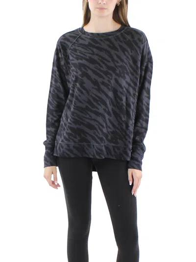 Sweaty Betty Womens Long Sleeve Animal Pint Crewneck Sweater In Black