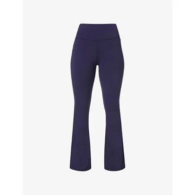 Sweaty Betty Womens Ultimate Studio 30-inch Flare Yoga Trousers Midnight Navy Blue