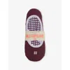 Sweaty Betty Womens Midnightcherry Pur Ballet Gripper Stretch Cotton-blend Socks Pack Of Two In Burgundy