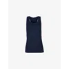 Sweaty Betty Womens Athlete Seamless Workout Stretch-woven Tank Top Navy Blue Xxs In Navy Blue