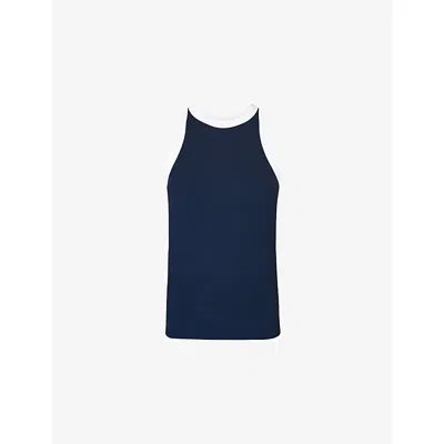 Sweaty Betty Womens Navy Blue Harper Racer Modal-jersey Vest Top Xs