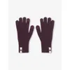 Sweaty Betty Womens Neptune Purple Soft Cloud Wool-blend Gloves
