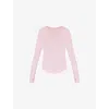 Sweaty Betty Womens Breathe Easy Running Long-sleeve Stretch-woven Top Nerine Pink Xxs In Nerine Pink