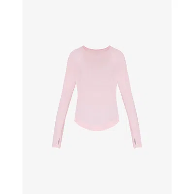 Sweaty Betty Womens Breathe Easy Running Long-sleeve Stretch-woven Top Nerine Pink Xxs