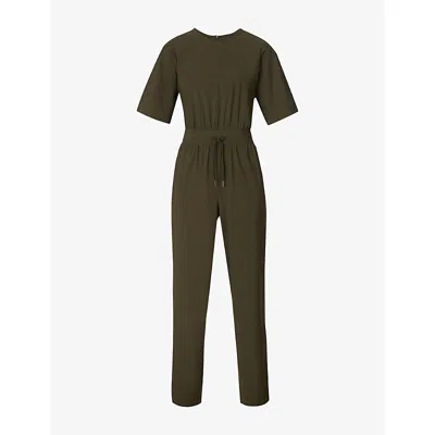 Sweaty Betty Womens Nori Green Explorer Short-sleeve Jersey Jumpsuit Xxs In Multi