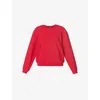 Sweaty Betty Womens Pepper Red Revive Crewneck Cotton-blend Sweatshirt In Red