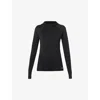 Sweaty Betty Womens Black Pro Run Zip-up Stretch Recycled-polyester Top Xxl In Black