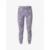 Sweaty Betty Womens Purple Meadow Print Power Graphic-print High-rise Stretch-jersey Workout Leggings